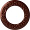Ekena Millwork Ribbon with Bow Medallion (Canopies up to 7 1/2"), 12 1/4"OD x 7 1/2"ID x 7/8"P, Antique Copper CM12RIACS - alternate 1